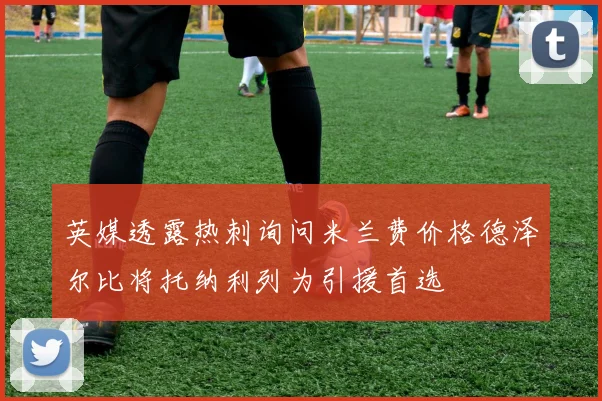 英媒透露热刺询问米兰费价格德泽尔比将托纳利列为引援首选